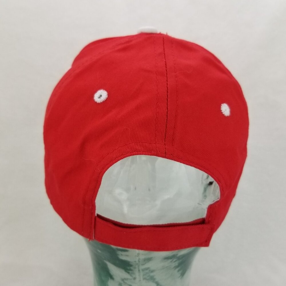 ✅Budweiser Bud Cap Red Embroidered Adj. Hook & Loop Baseball Hat Lot Of 2 OSFA - Picture 9 of 16